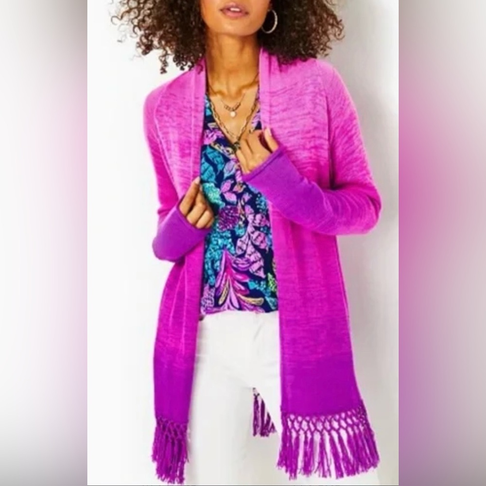Lilly Pulitzer Tatum Ombré Cardigan.  New.  Large